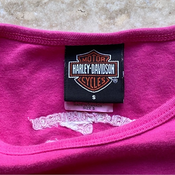 Harley Davidson Women’s Shirt Long Sleeve Pink Tie Dye Ocean City Md Size Small - Picture 4 of 6